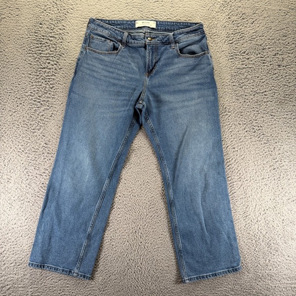 Hollister Denim - Hollister Jeans‎ Womens 12 Blue Cotton Denim Straight Leg Low-Rise Relaxed Faded